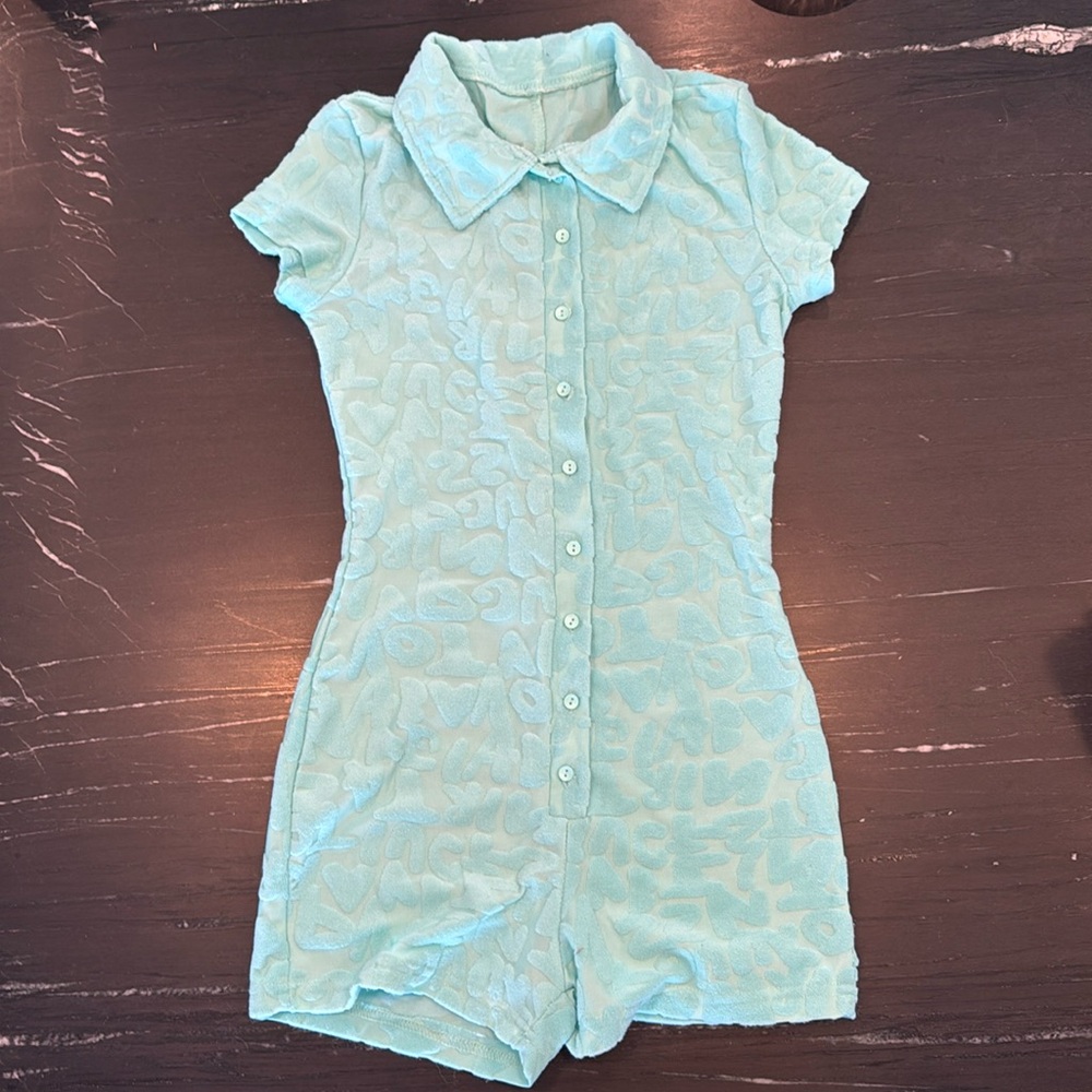 Sea-foam green romper